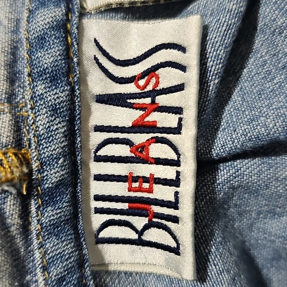 Bill Blass Vintage Hooded Jean Jacket With Novelty Patches Loosefit Womens Large - Picture 15 of 16